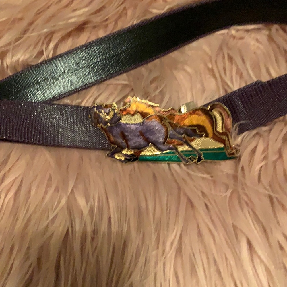 Vintage horse themed belt